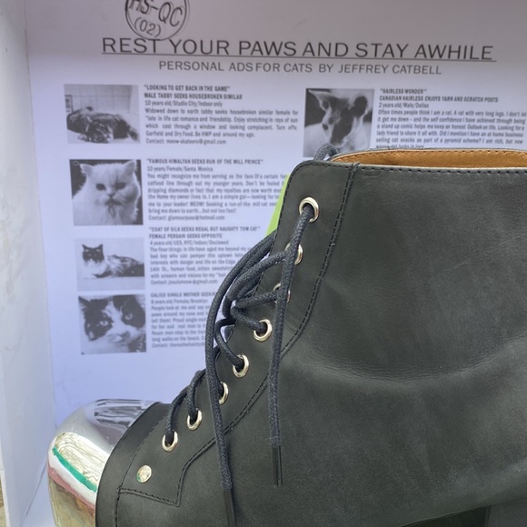 Jeffrey Campbell Lita-Cap Black Washed Silver Platform Shoes. - Picture 5 of 5